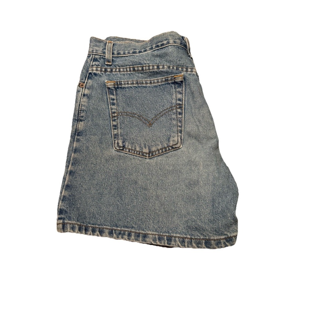 Vintage Y2K Levis 555 Womens 14 MIS Guys Fit Jean Shorts Red Tab Error USA 2001 - Picture 2 of 7